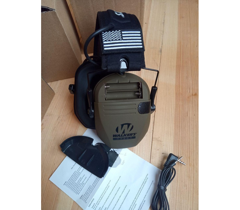 Активные наушники Walkers Razor green + батарейки в подарок