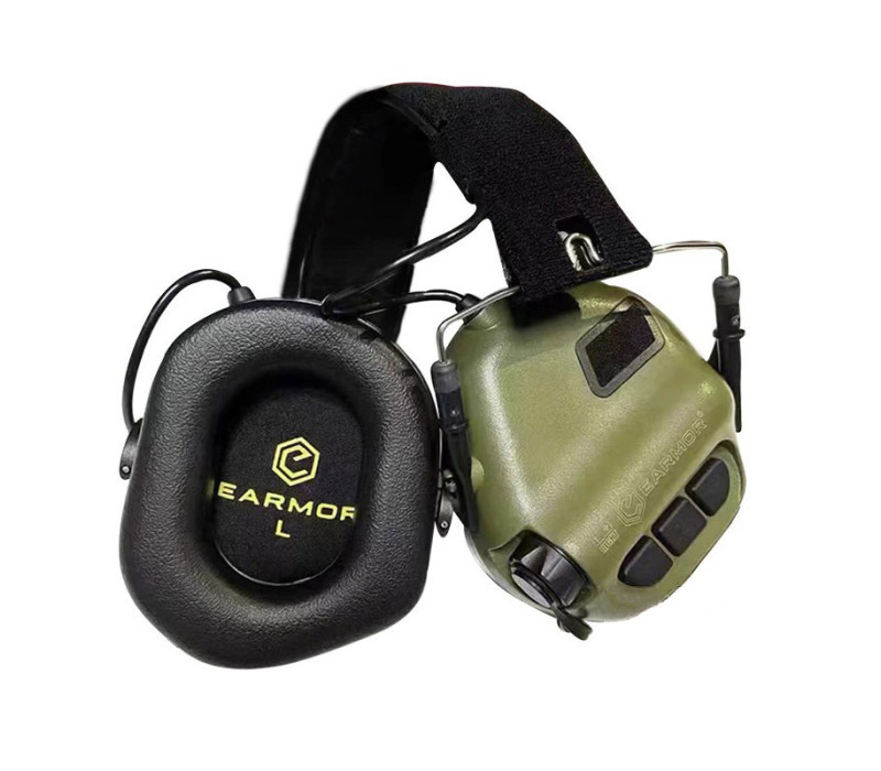 Активные стерео наушники EARMOR M31 (MOD4) green + батарейки в подарок