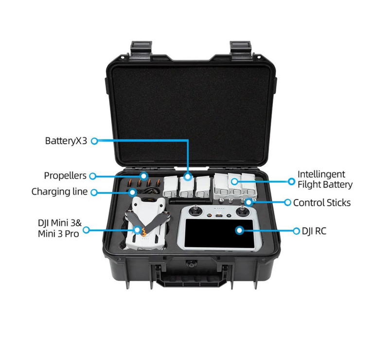 Защитный кейс сумка для DJI Mini 3 / pro универсальный для пультов (RC-N1/RC)