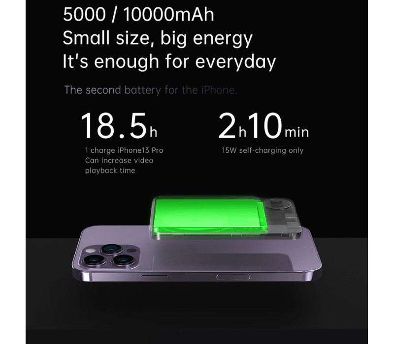 УМБ PowerBank Q9 MagSafe Battery 20W 10000mAh с беспроводной зарядкой