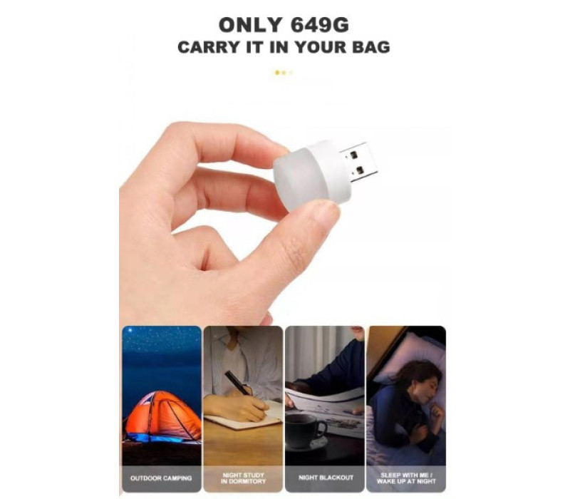 Мощный мини-светодиодный ночник, лампочка USB-штекер, Xiaomi.