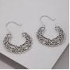 Серьги Мандала под стариное серебро 4.9*4.5 см