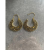 Серьги Мандала под стариное серебро 4.9*4.5 см Золотистый