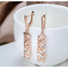 Богемные серьги, золотистые 4*1см