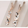 Богемные серьги, золотистые 4*1см