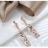 Богемные серьги, золотистые 4*1см