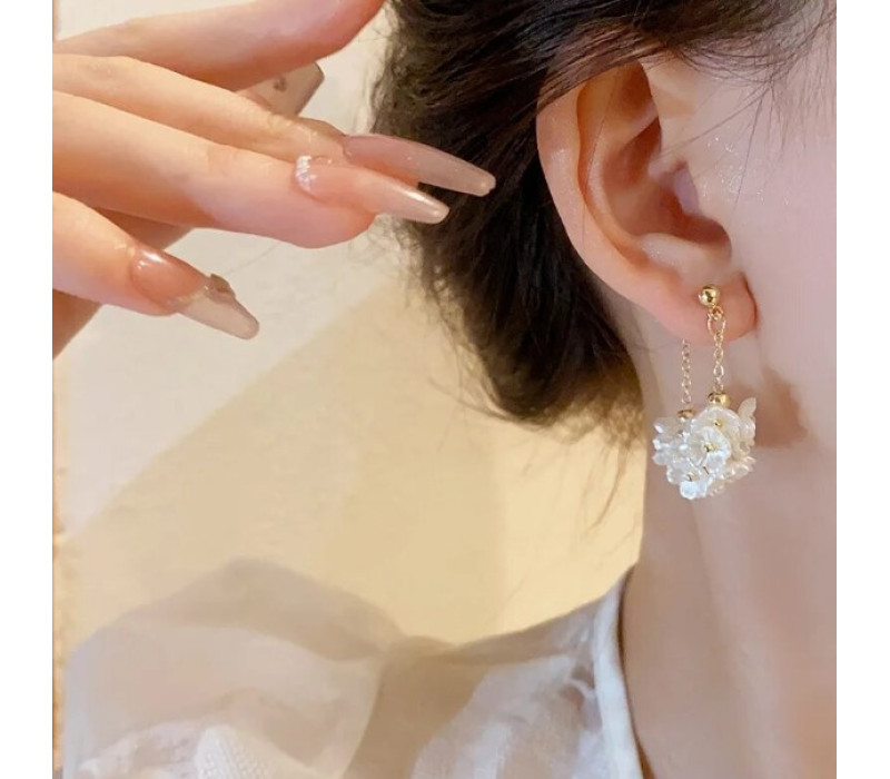 Элегантные серьги мелкие цветки, 3*3см
