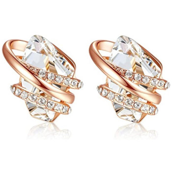 Серьги-гвоздики Белый камень, 1,3*1,2см