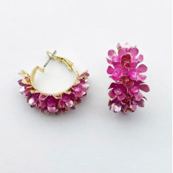 Серьги Фуксия, 3*2,5см