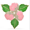 Брендовая брошь Pretty Pink Flowers, Wuli&baby 7.9*7.9 см
