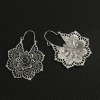 Серьги Мандала под стариное серебро 3,5*3.5 см