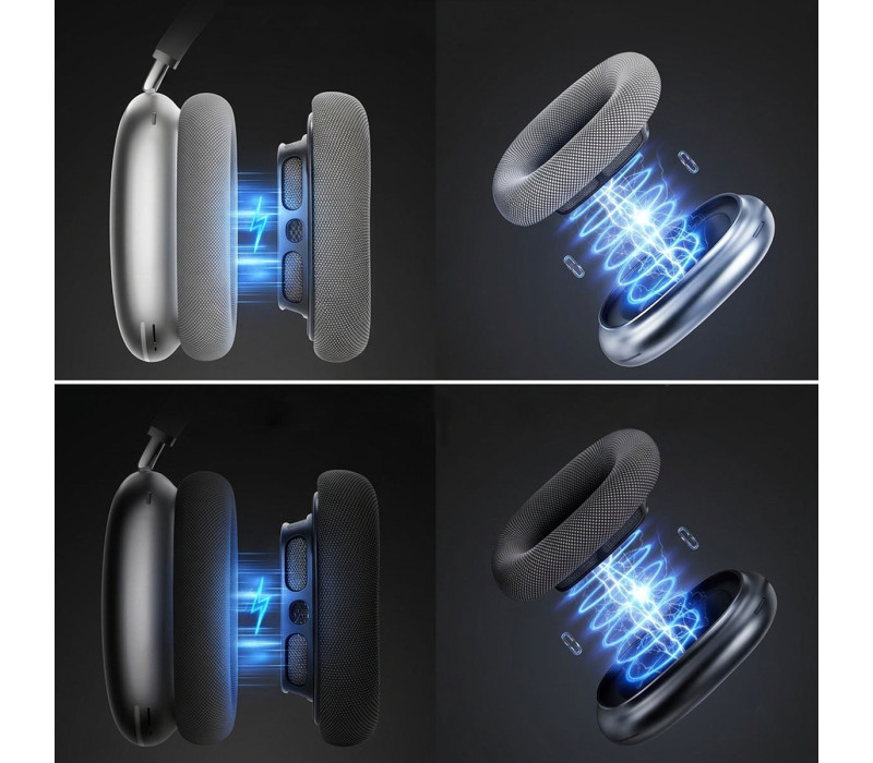 Амбушюры True Check для наушников Apple AirPods Max с эффектом памяти Memory Foam цвет темно-серый