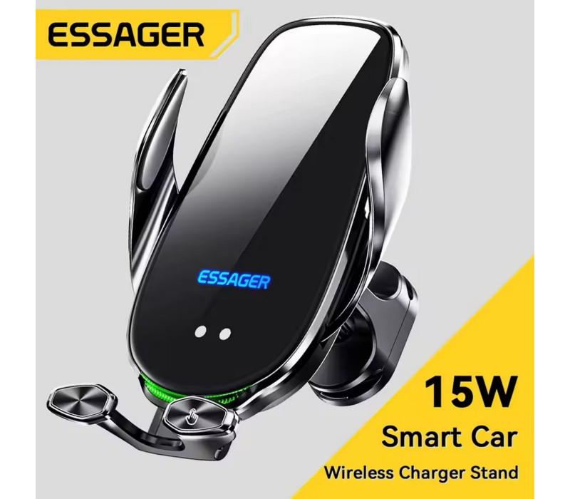 Автомобильный держатель для телефона ESSAGER Inspiration Series 15W Smart Stand с беспроводной зарядкой