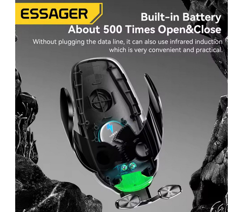 Автомобильный держатель для телефона ESSAGER Inspiration Series 15W Smart Stand с беспроводной зарядкой