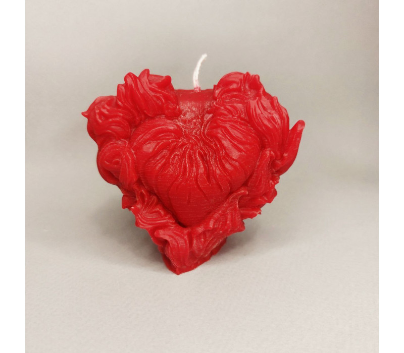 Свеча "Горячее сердце", 7,5х8см