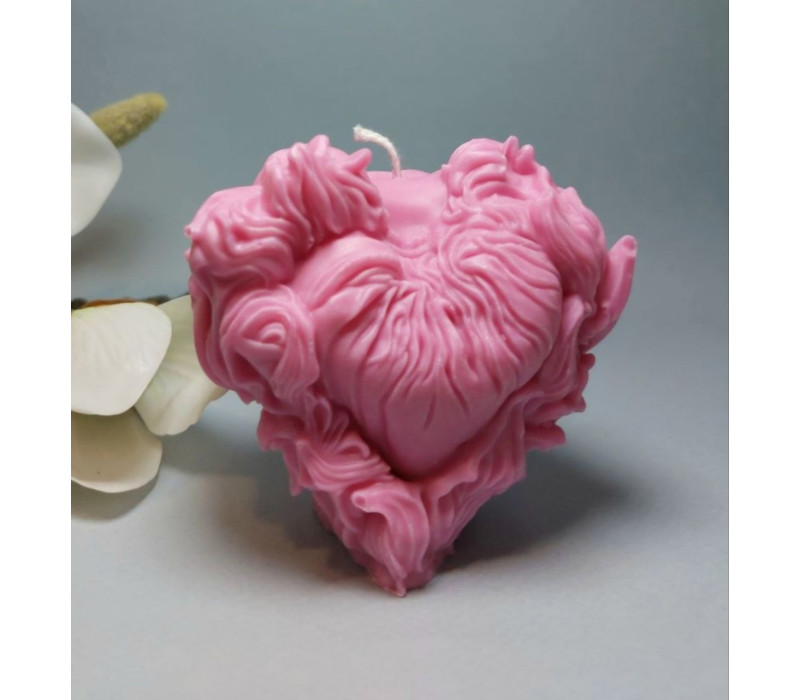 Свеча "Горячее сердце", 7,5х8см