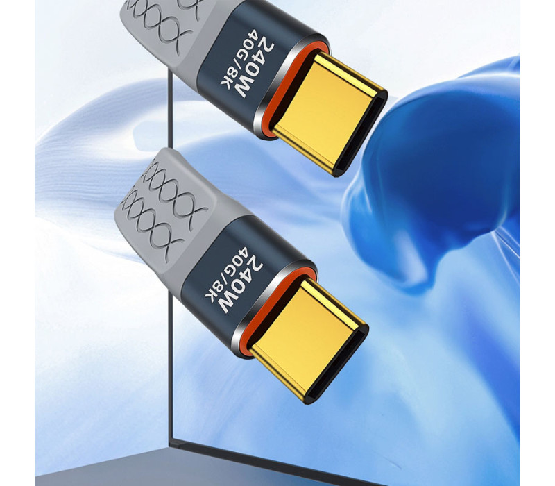 Короткий кабель USB-C – USB-C (5 дюймов, 240 Вт, 40 Гбит/с, 8K 60 Гц, PD 3.1) для зарядки, передачи данных и видео