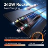 Универсальный кабель для быстрой зарядки 240W 4-в-1: Type-C to Type-C, Type-C to Lightning, Lightning to USB-A 1.2м black