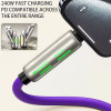 Универсальный кабель для быстрой зарядки 240W 4-в-1: Type-C to Type-C, Type-C to Lightning, Lightning to USB-A 1.2м