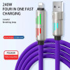 Универсальный кабель для быстрой зарядки 240W 4-в-1: Type-C to Type-C, Type-C to Lightning, Lightning to USB-A 1.2м