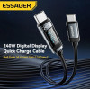 Кабель Essager USB Type-C - USB Type-C 240W/5A PD 3.1 1м