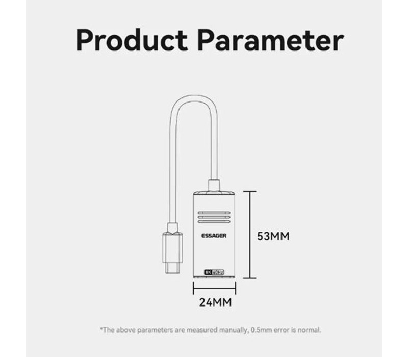 Адаптер Essager HDMI to USB Type-C 8K@60Hz