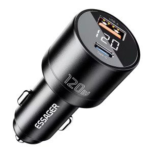 Автомобильное зарядное устройство Essager 120 Вт PD Super Fast Charger QC 4.0 PD 3.0