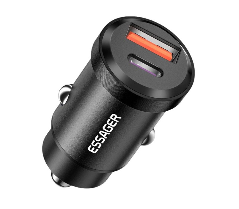 Автомобильное зарядное устройство Essager 45W/30W USB Type-C Quick Charge 4.0 PD 3.0 SCP