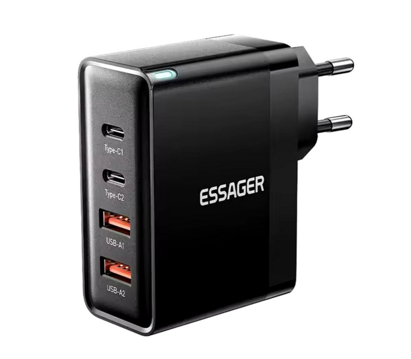 Essager GaN 100W Быстрая Зарядка 2C2A PD+QC3.0