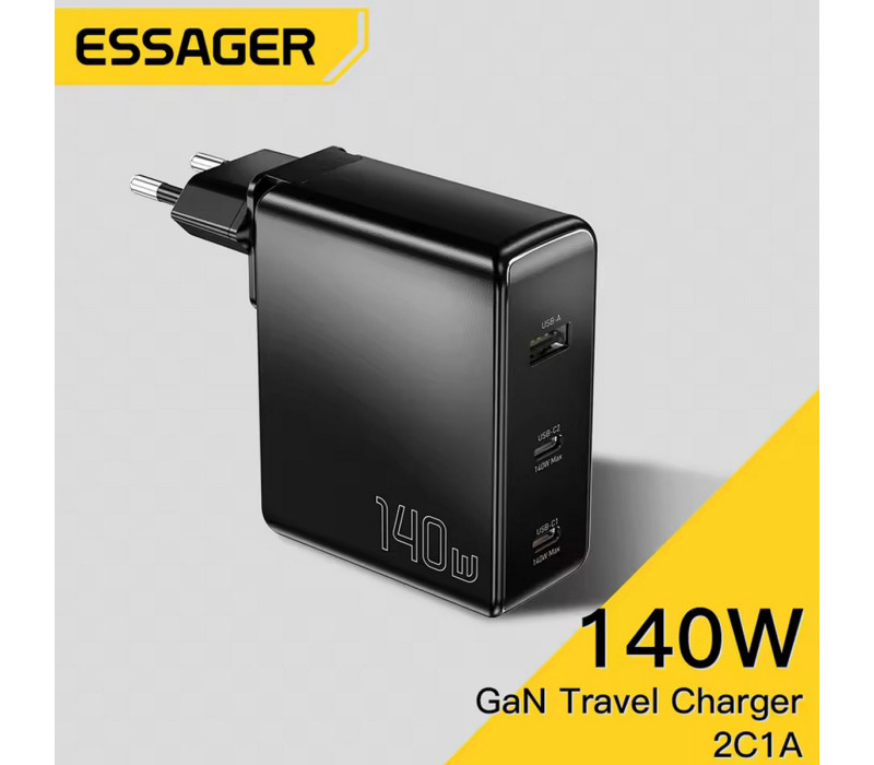 Essager GaN 140W Быстрая Зарядка 2C1A PD3.1+QC3.0