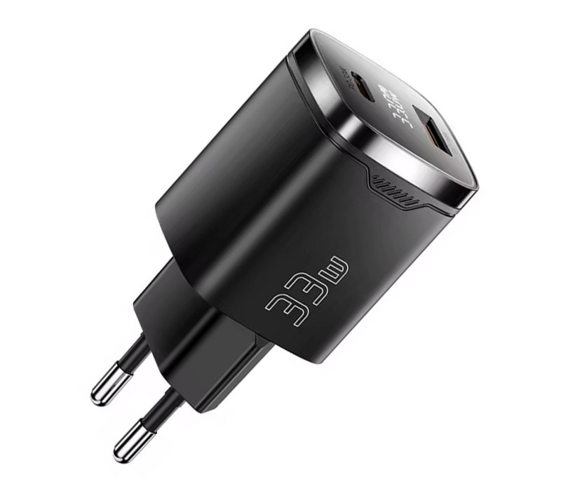 Essager GaN 33W Быстрая Зарядка USB-C PD+QC3.0 black
