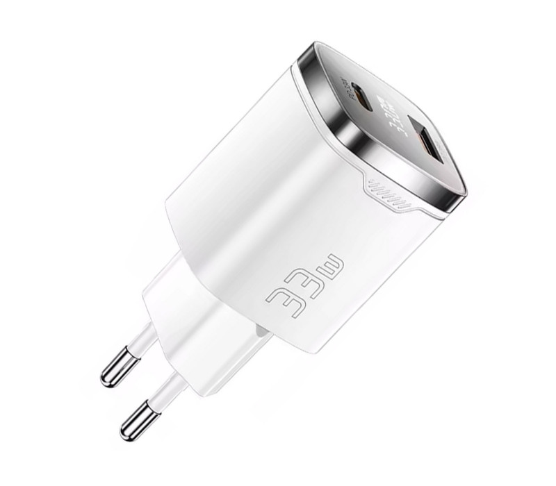 Essager GaN 33W Быстрая Зарядка USB-C PD+QC3.0 white