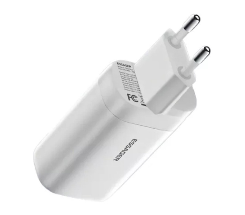 Универсальная быстрая зарядка Essager GaN 65W PD+QC3.0 White