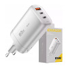 Универсальная быстрая зарядка Essager GaN 65W PD+QC3.0 White
