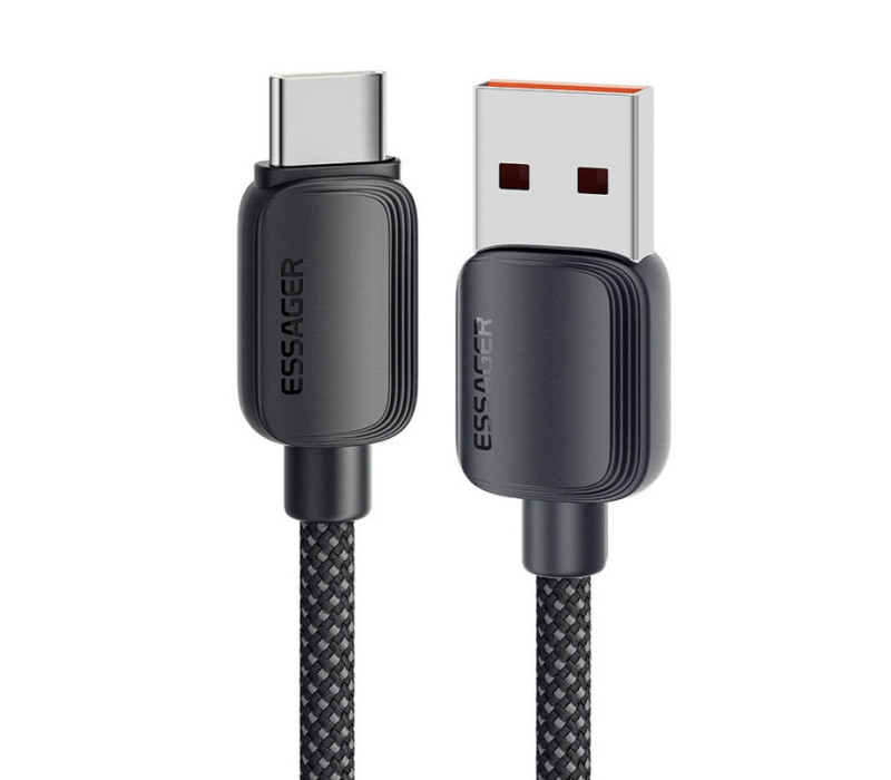 Кабель Essager Weilan USB-A - Type-C 100W/7A Fast Charging Cable 1м black
