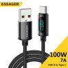 Кабель Essager X-ray USB-A - Type-C 100W/7A Display Fast Charging Cable 2м black