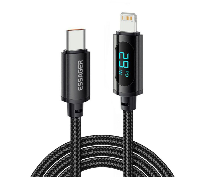 Кабель Essager Haochen Type-C - Lightning 29W / 3A fast charging cable 1м black