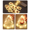 Гирлянда USB LED штора с новогодними фигурками, теплый свет, 8 режимов, 3м