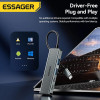 USB хаб Essager 4 In 1 Type C To USB 4 порта USB3.2 Gen 2 10Gbps