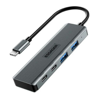 USB хаб Essager 4 In 1 Type C To USB 4 порта USB3.2 Gen 2 10Gbps