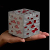 Светильник ночник блок майнкрафт аккумуляторній minecraft, 7.5см, цвет красный