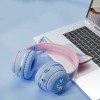 Наушники детские беспроводные Cat Ear BT618 кошачьи ушки с RGB подсветкой цвет черный