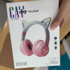Наушники детские беспроводные Cat Ear BT618 кошачьи ушки с RGB подсветкой цвет черный