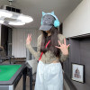 Наушники детские беспроводные Cat Ear BT618 кошачьи ушки с RGB подсветкой цвет черный