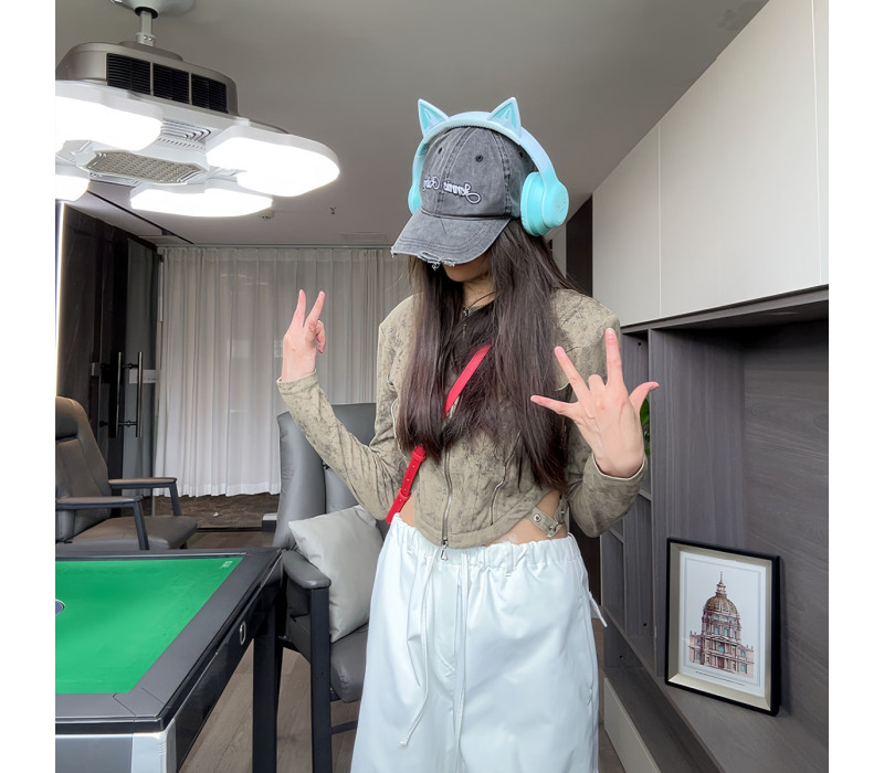 Наушники детские беспроводные Cat Ear BT618 кошачьи ушки с RGB подсветкой цвет черный