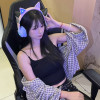 Наушники детские беспроводные Cat Ear BT618 кошачьи ушки с RGB подсветкой цвет черный