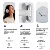 Беспроводные наушники Fingertime BT069NC с активным шумоподавлением Bluetooth 5.4, AI ANC 43dB, до 50 часов автономности цвет Серебристые