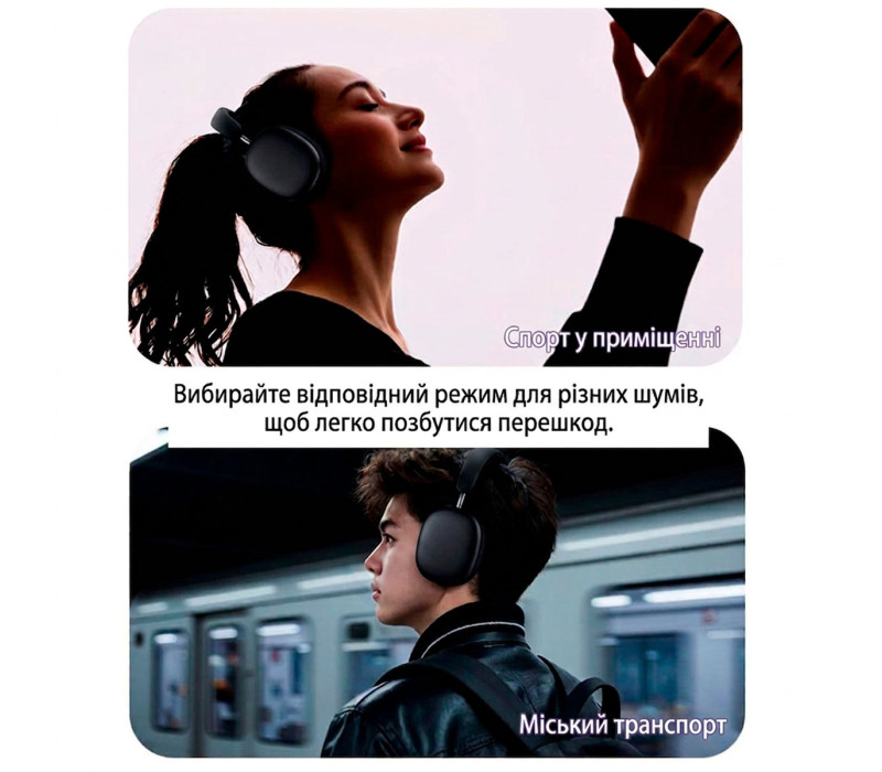Беспроводные наушники Fingertime BT069NC с активным шумоподавлением Bluetooth 5.4, AI ANC 43dB, до 50 часов автономности цвет Черный
