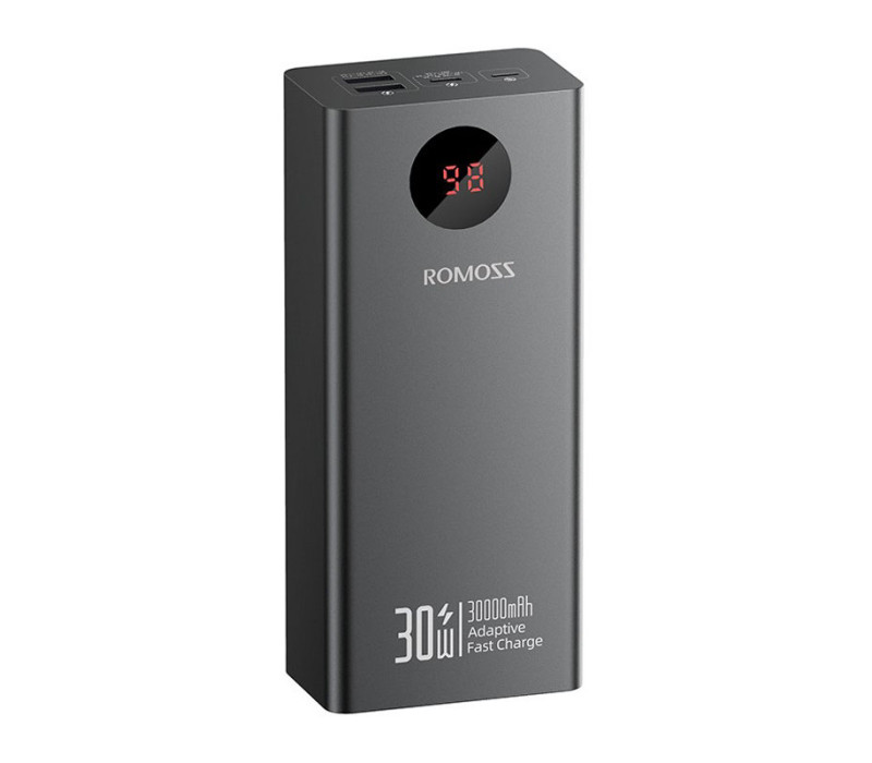 УМБ Romoss 30000mAh PEA30 Adaptive Fast Charge , 30W, 111Wh, black повербанк